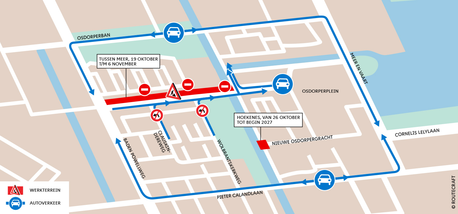 Afsluiting bij Hoekenes vanaf 26 oktober &bull; Stadscentrum Osdorpplein - Hét kloppend hart van Amsterdam Nieuw-West