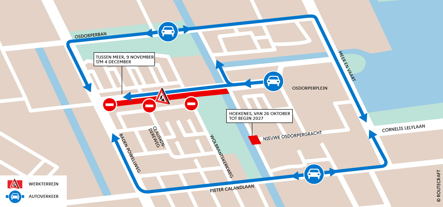 Afsluiting bij Hoekenes vanaf 26 oktober &bull; Stadscentrum Osdorpplein - Hét kloppend hart van Amsterdam Nieuw-West